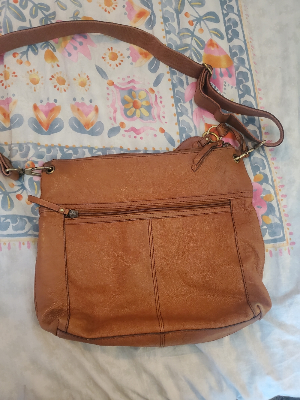 Brown Leather Crossbody Shoulder Bag - Picture 3 of 6
